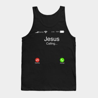 Trendy Christian Graphic - Jesus Calling Tank Top